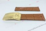 Daytona Rolex Leather Strap Replacement - Brown w/ Gold buckle
